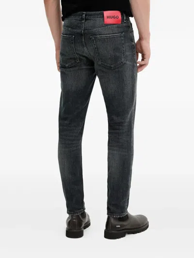 Hugo Boss Slim Leg Denim Five-pocket Style In Gray