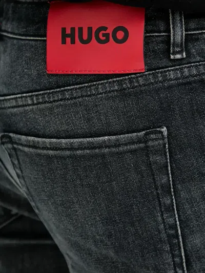 Hugo Boss Slim Leg Denim Five-pocket Style In Gray