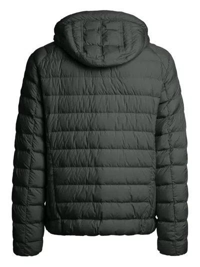 Parajumpers Quilted High Collar Long Sleeve Coat In Black