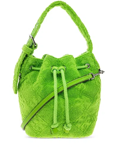 Tory Burch Borsa A Secchiello In Spugna Verde Prato Donna In Green