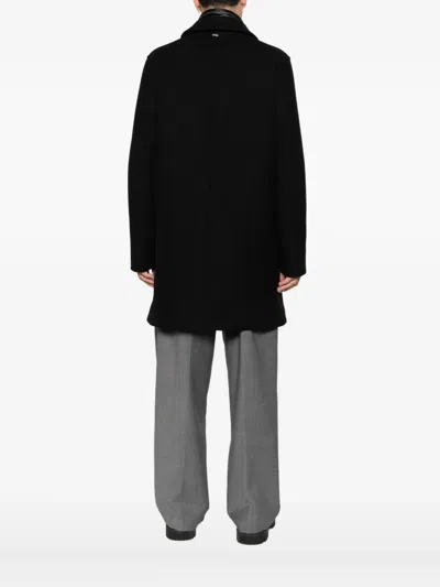 Herno Single-breasted Padded Coat In Black