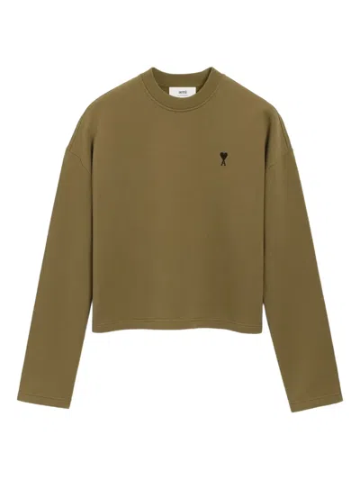 Ami Alexandre Mattiussi Ami Paris Bronze Ami De Coeur Sweatshirt Women In Animal Print