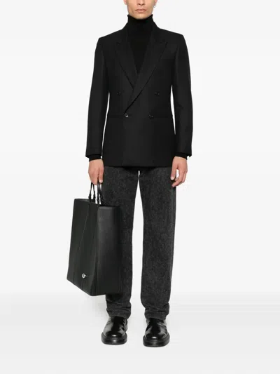 Reveres 1949 Double-breasted Jacket In Black