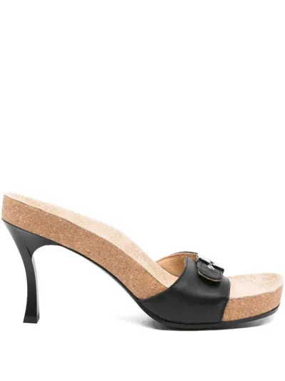 Balenciaga Scholl Collaboration Sandals Buckle Detail In Multi