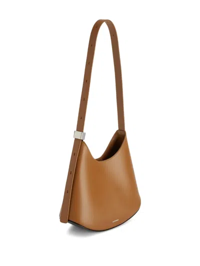 Jil Sander Small Eldorado Shoulder Bag In Brown