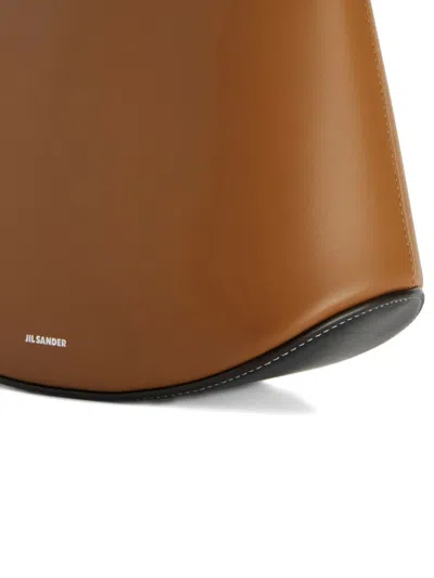 Jil Sander Small Eldorado Shoulder Bag In Brown