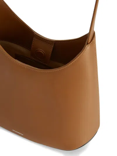 Jil Sander Small Eldorado Shoulder Bag In Brown