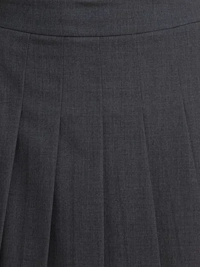 Semper Grey Elastane Skirt In Black