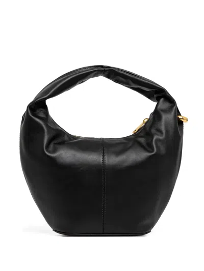 Furla Structured Mini Hobo Bag With Top Handle In Black