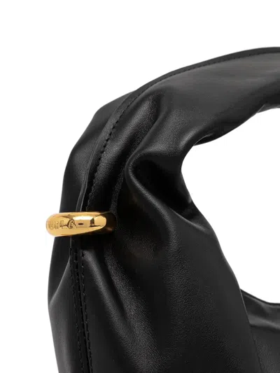 Furla Structured Mini Hobo Bag With Top Handle In Black