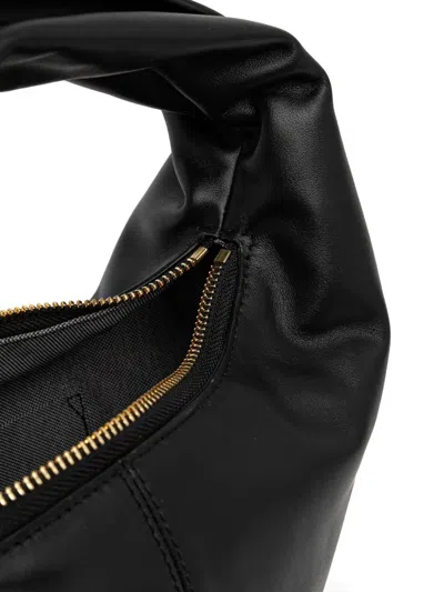 Furla Structured Mini Hobo Bag With Top Handle In Black