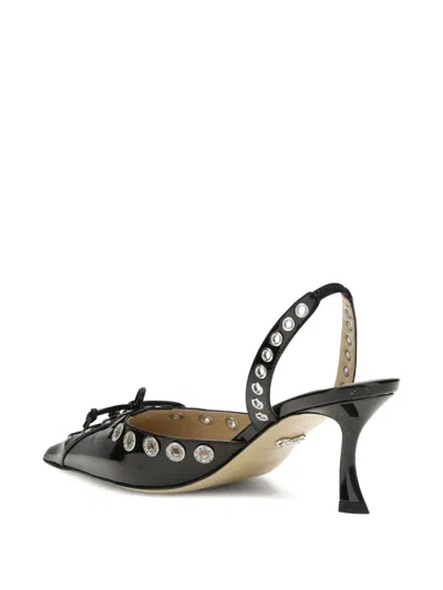 Mach&mach Mach & Mach Crystalized Corset' Slingback In Black