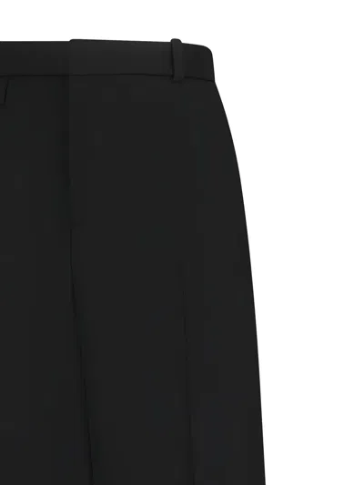 Chloé Pleated Wide-leg Trousers In Black