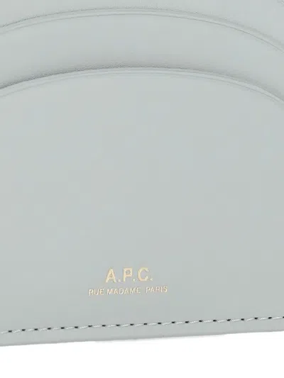 Apc Compact Leather Card Holder With Stitched Detailing In Neutral