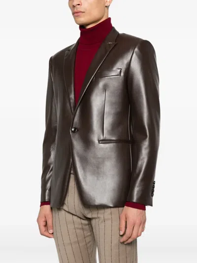 Reveres 1949 Single-breasted Blazer In Brown