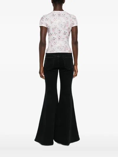 Diesel Cat-print T-shirt With Short Sleeves Throughout In Pink