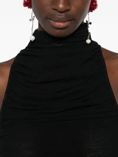 挂脖超长连衣裙