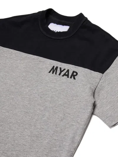 Myar Two-tone Cotton T-shirt In Gray