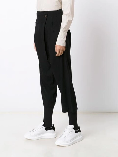 Shop Song For The Mute Cropped Trousers - Black
