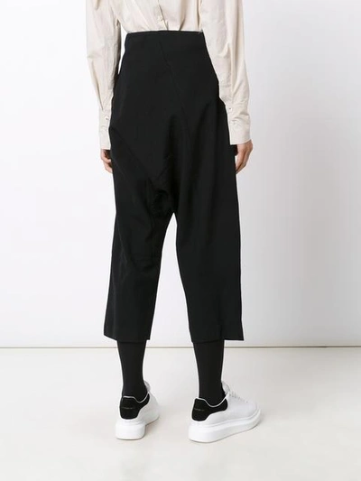 Shop Song For The Mute Cropped Trousers - Black