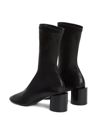 Jil Sander Stylish Ankle Boots Block Heel In Black