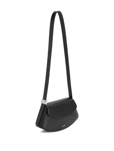 Jil Sander Small Crossbody Bag Adjustable Strap In Black