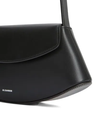 Jil Sander Small Crossbody Bag Adjustable Strap In Black