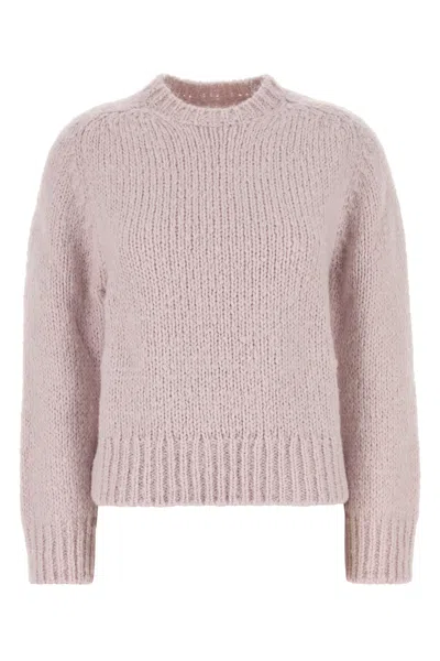 Jil Sander Light Pink Mohair Blend Sweater In Pink