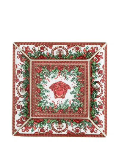 Versace Medusa-print Square Tray In Multi