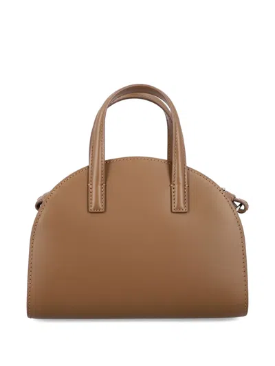 Apc A.p.c. Tote Demi Lune Small In Brown
