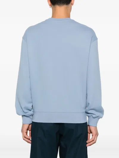 Maison Kitsuné Fox Head-patch Sweatshirt In Blue