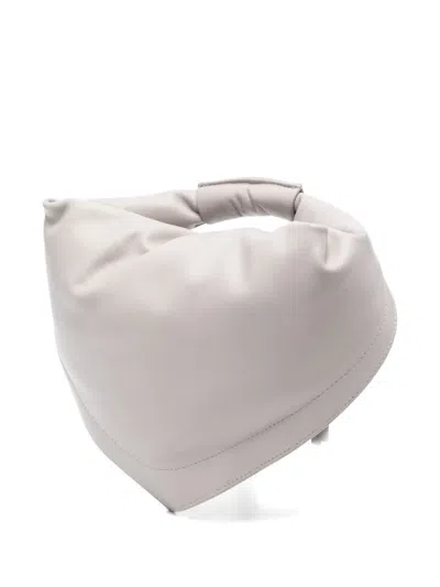 Federico Cina Mini Tortellino Twisted Handle Tote Bag In Gray