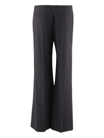 Chloé Women Black Pants With High Waist And Wide Leg In Viscose Blend Stretch Woman