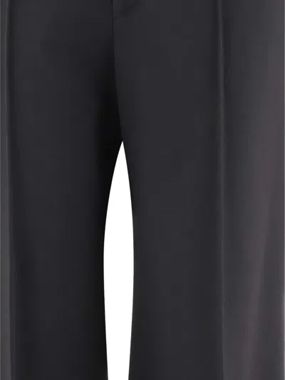 Chloé Women Black Pants With High Waist And Wide Leg In Viscose Blend Stretch Woman