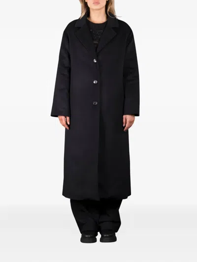 Moorer Button-down Coat In Black