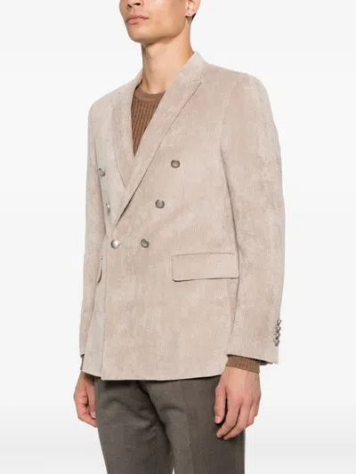 灯芯绒双排扣夹克