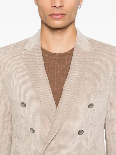 灯芯绒双排扣夹克