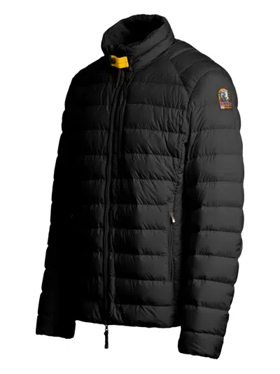 Parajumpers Quilted Padded Jacket With Hood And Striking Strap Detail In Black