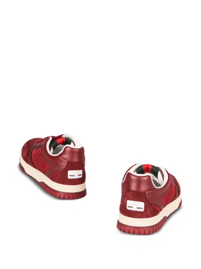 Gucci Re-web Low-top Sneakers In Red