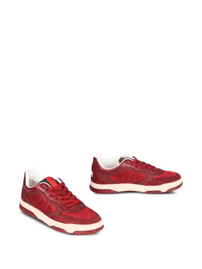 Gucci Re-web Low-top Sneakers In Red