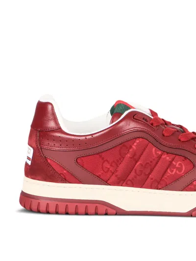 Gucci Re-web Low-top Sneakers In Red