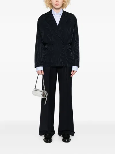 Berwich Pleated Straight-leg Trousers In Black