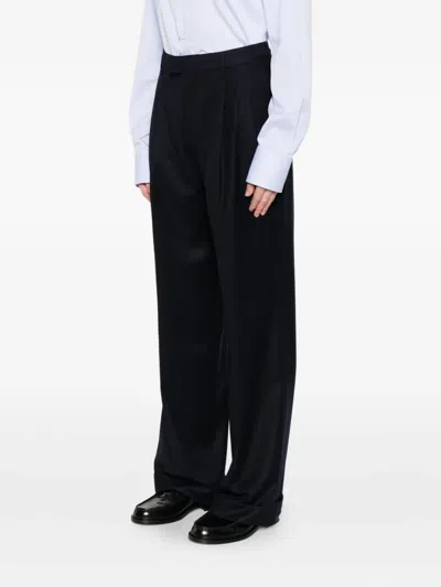Berwich Pleated Straight-leg Trousers In Black