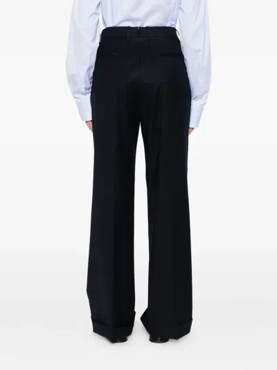Berwich Pleated Straight-leg Trousers In Black