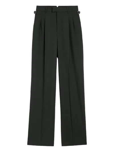 Ami Alexandre Mattiussi High-waist Tailored Suit Pants With Wide-leg Silhouette In Black