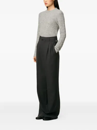 Ami Alexandre Mattiussi High-waist Tailored Suit Pants With Wide-leg Silhouette In Black