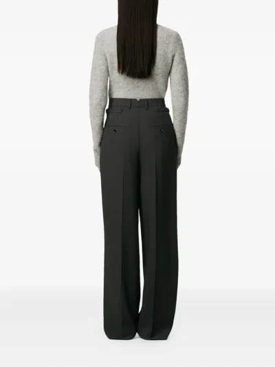 Ami Alexandre Mattiussi High-waist Tailored Suit Pants With Wide-leg Silhouette In Black