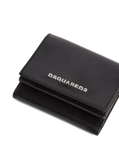 Dsquared2 Leather Wallet In Black