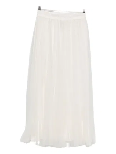 薄纱褶饰半身裙