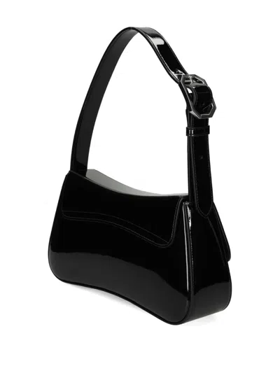 Emporio Armani Foldover-top Buckle Shoulder Bag In Black